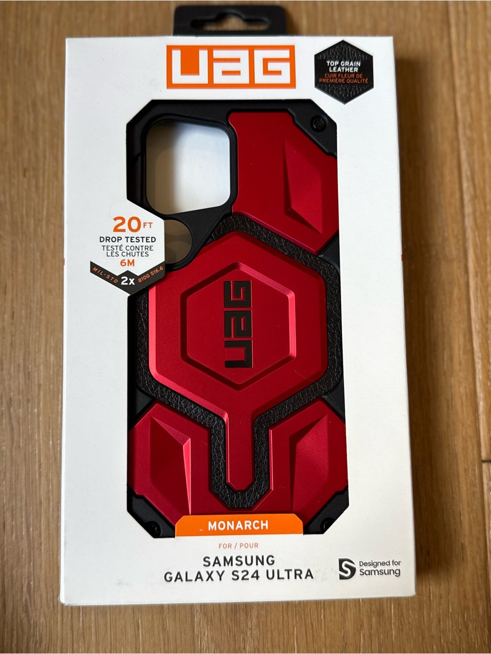New UAG Urban Armor Gear Monarch Series Red Samsung Galaxy S24 Ultra Case
